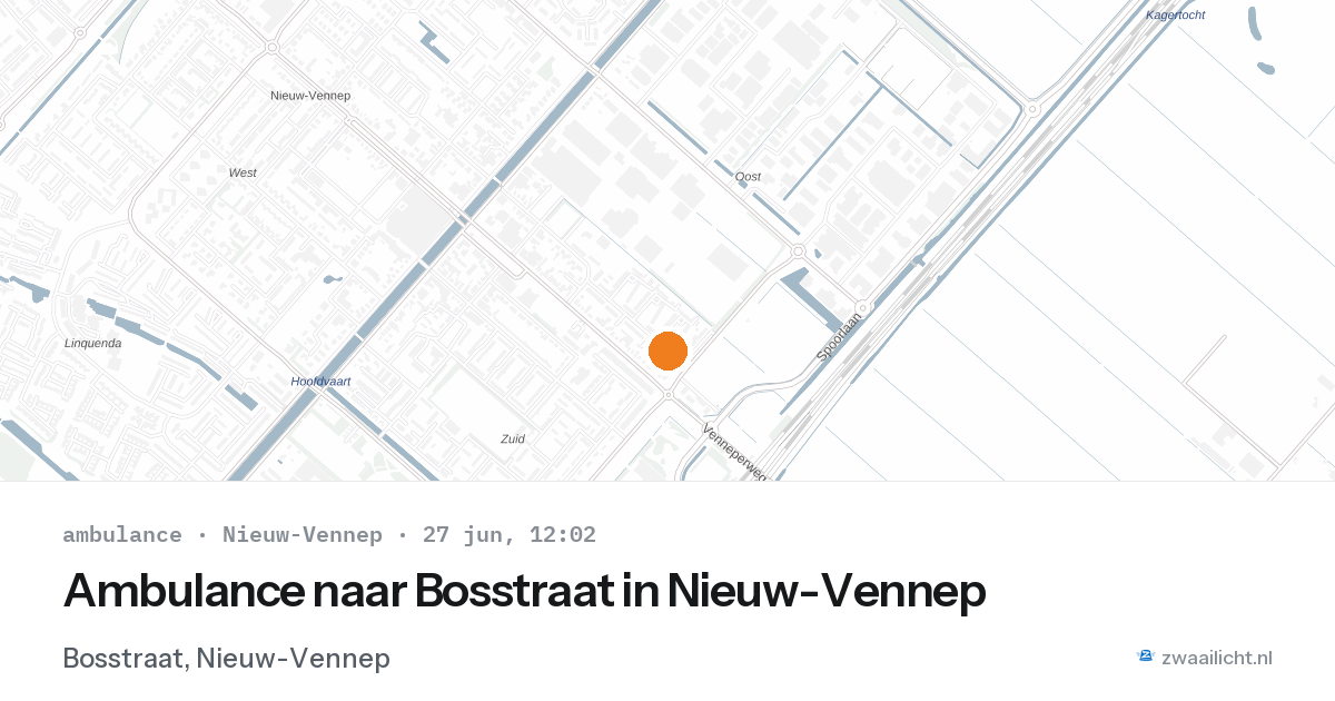 Ambulance naar Bosstraat in Nieuw-Vennep — 27 jun 2026