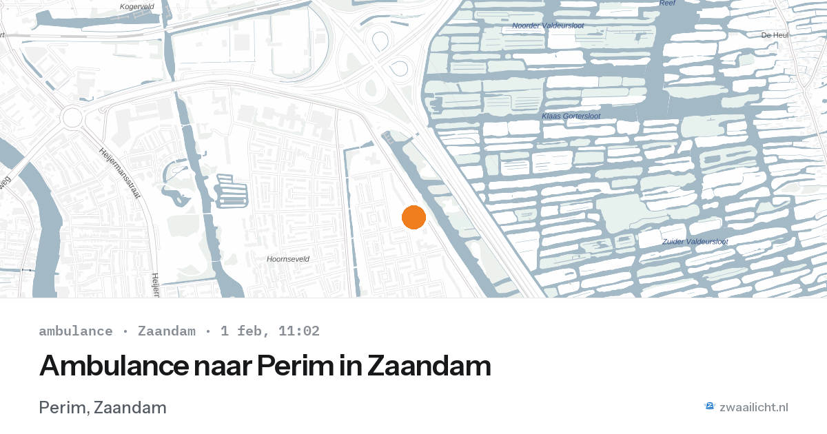Ambulance naar Perim in Zaandam — 1 feb 2026