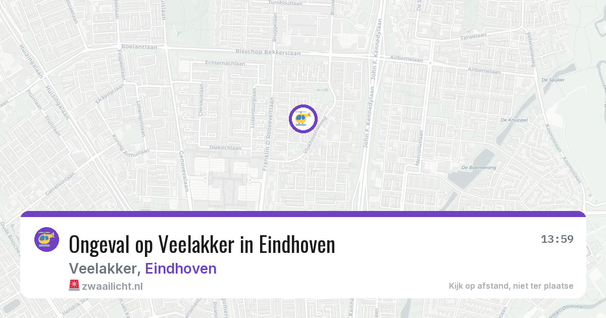 Ongeval op Veelakker in Eindhoven — 24 mrt 2026