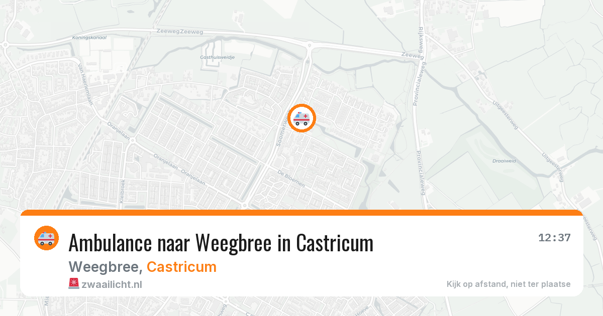Ambulance naar Weegbree in Castricum — 22 jun 2026