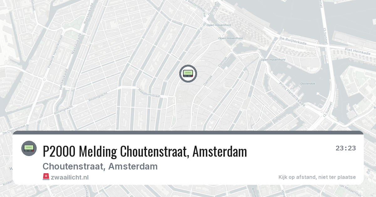 P2000 Melding Choutenstraat, Amsterdam — 2 mei 2026