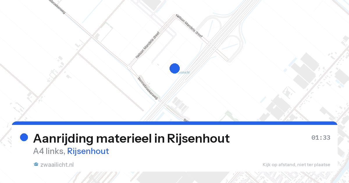 Aanrijding materieel in Rijsenhout — 27 aug 2026