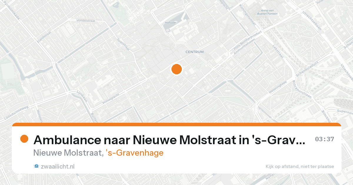Ambulance naar Nieuwe Molstraat in 's-Gravenhage — 23 aug 2026