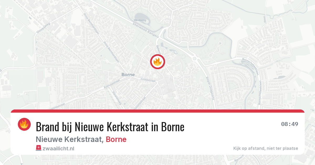 Brand bij Nieuwe Kerkstraat in Borne — 19 mrt 2026