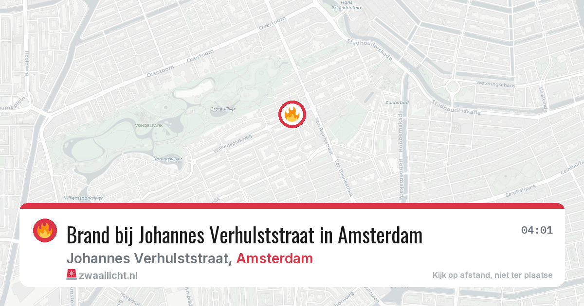 Brand bij Johannes Verhulststraat in Amsterdam — 28 jun 2026