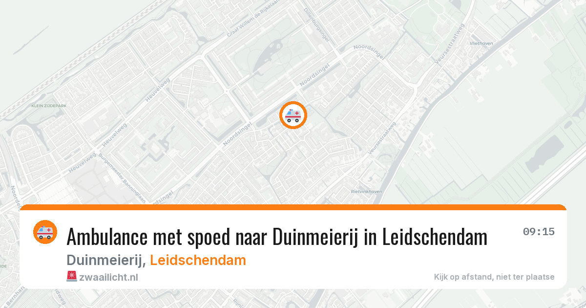 Ambulance met spoed naar Duinmeierij in Leidschendam — 6 jul 2026