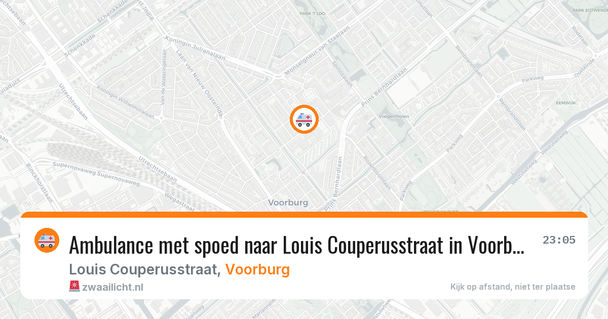 Ambulance met spoed naar Louis Couperusstraat in Voorburg — 4 apr 2026
