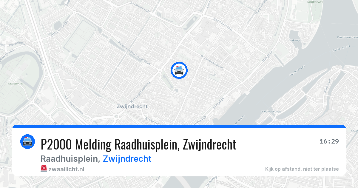 P2000 Melding Raadhuisplein, Zwijndrecht — 5 mei 2026