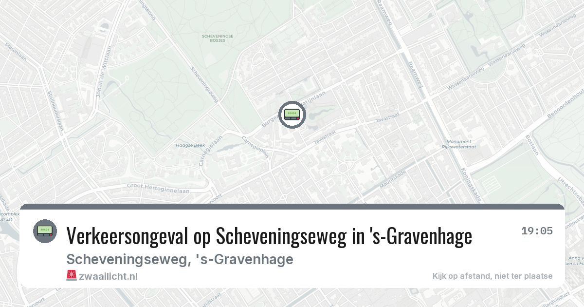 Verkeersongeval op Scheveningseweg in 's-Gravenhage — 12 feb 2026