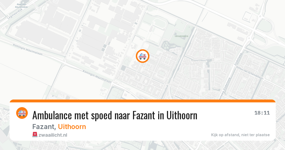 Ambulance met spoed naar Fazant in Uithoorn — 18 mei 2026