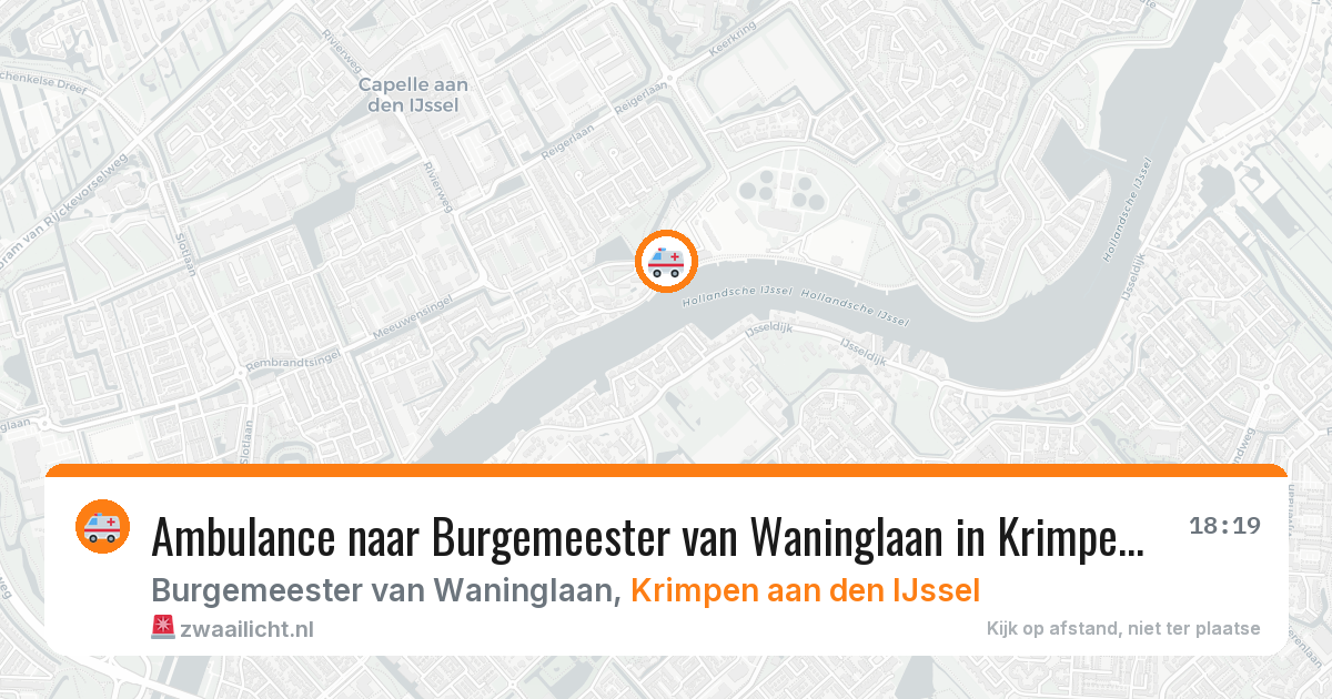 Ambulance naar Burgemeester van Waninglaan in Krimpen aan den IJssel — 29 jan 2026