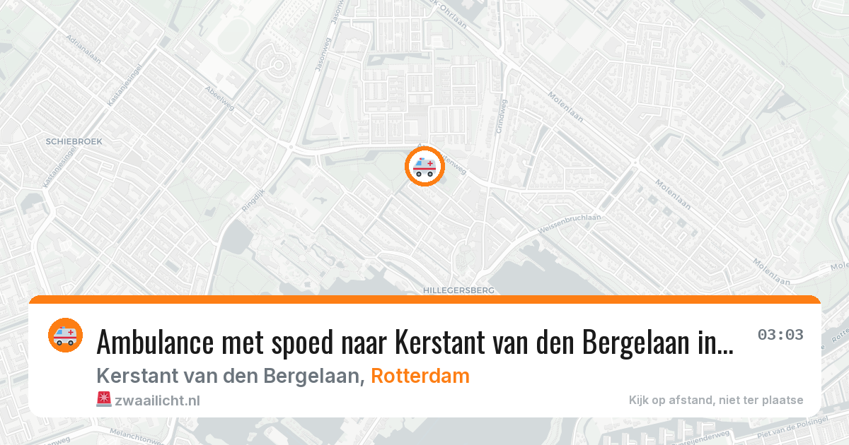 Ambulance met spoed naar Kerstant van den Bergelaan in Rotterdam — 31 mei 2026
