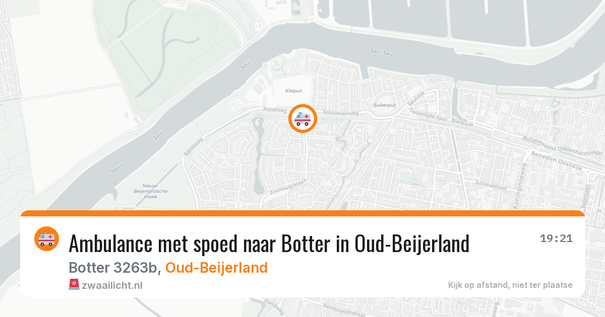 Ambulance met spoed naar Botter in Oud-Beijerland — 13 jun 2026
