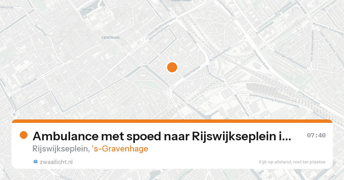 Ambulance met spoed naar Rijswijkseplein in 's-Gravenhage — 8 mei 2026