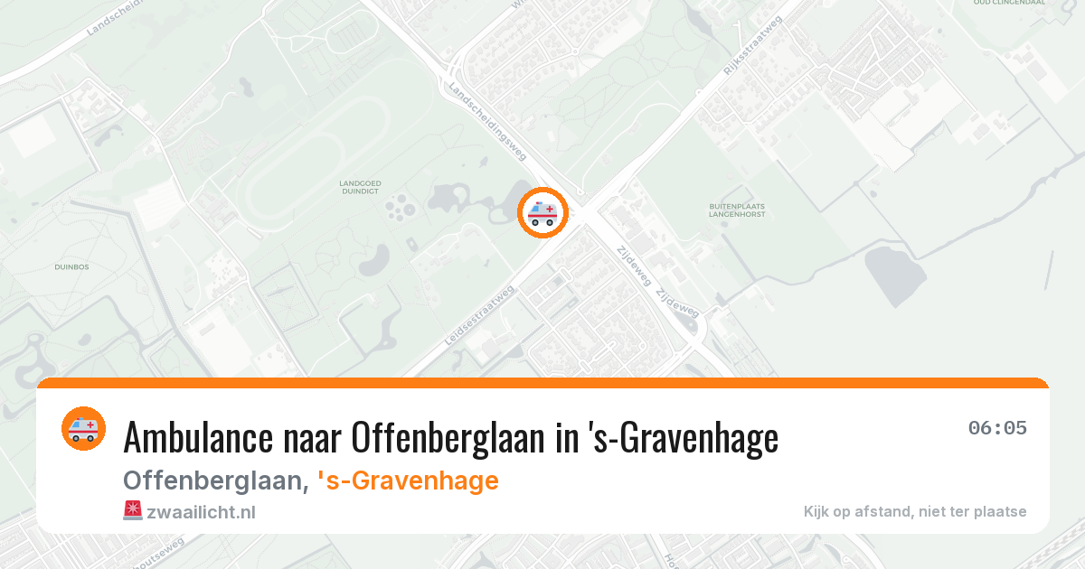 Ambulance naar Offenberglaan in 's-Gravenhage — 5 aug 2026