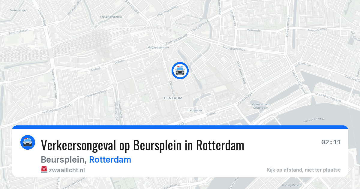 Verkeersongeval op Beursplein in Rotterdam — 15 aug 2026
