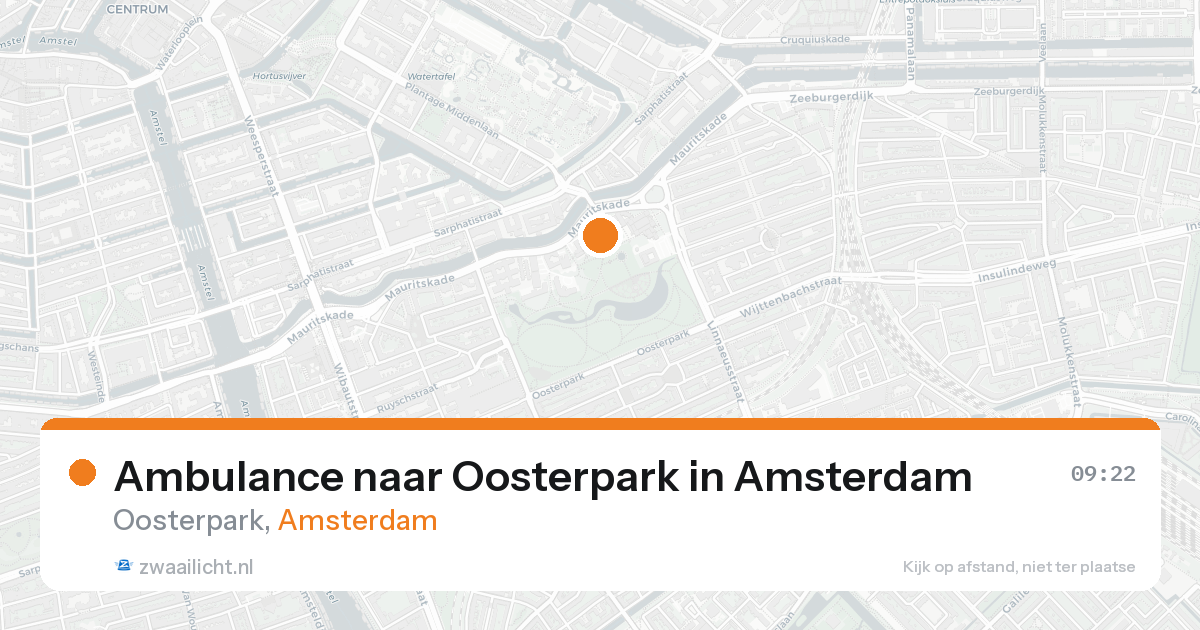 Ambulance naar Oosterpark in Amsterdam — 21 jul 2026