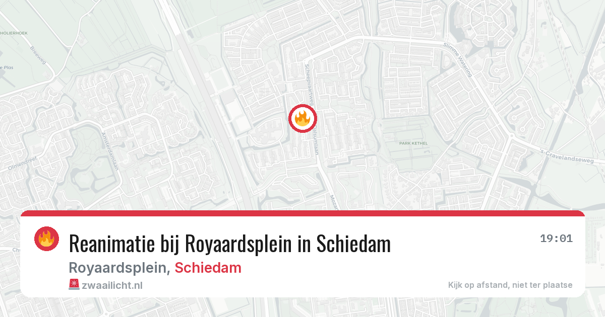 Reanimatie bij Royaardsplein in Schiedam — 4 jul 2026