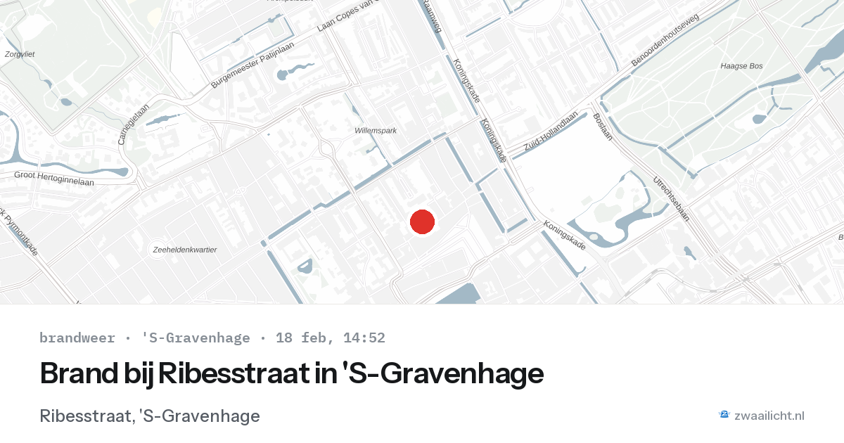 Brand bij Ribesstraat in 'S-Gravenhage — 18 feb 2026