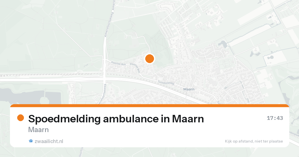 Spoedmelding ambulance in Maarn — 13 aug 2026