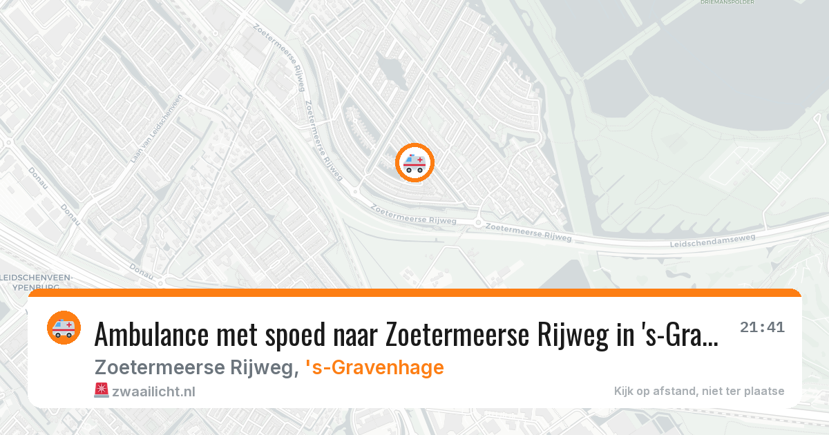 Ambulance met spoed naar Zoetermeerse Rijweg in 's-Gravenhage — 12 apr 2026