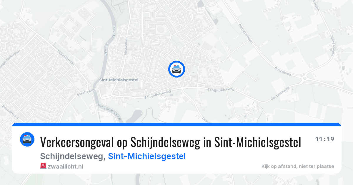 Verkeersongeval op Schijndelseweg in Sint-Michielsgestel — 19 jul 2026