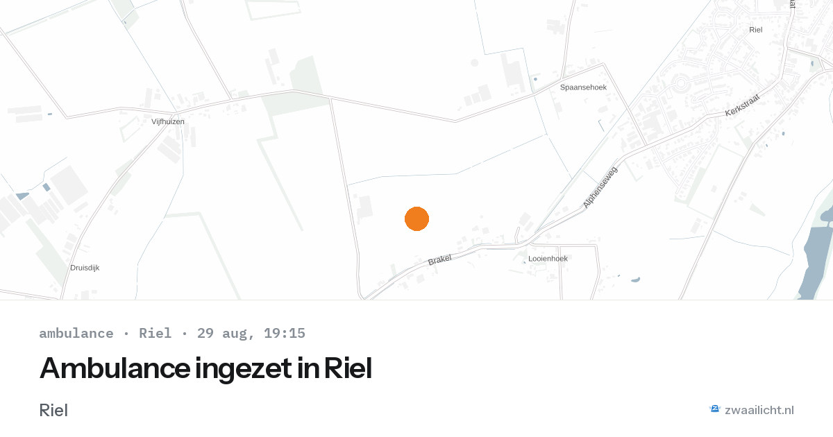 Ambulance ingezet in Riel — 29 aug 2026