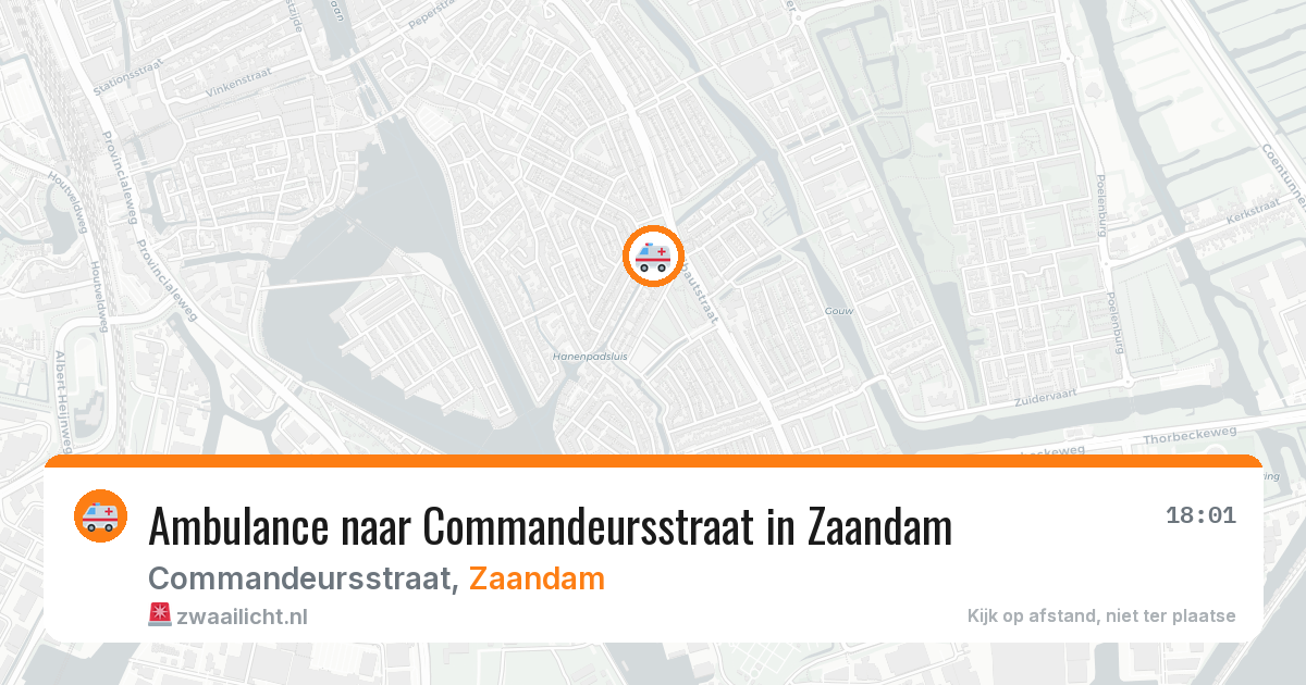 Ambulance naar Commandeursstraat in Zaandam — 5 mei 2026