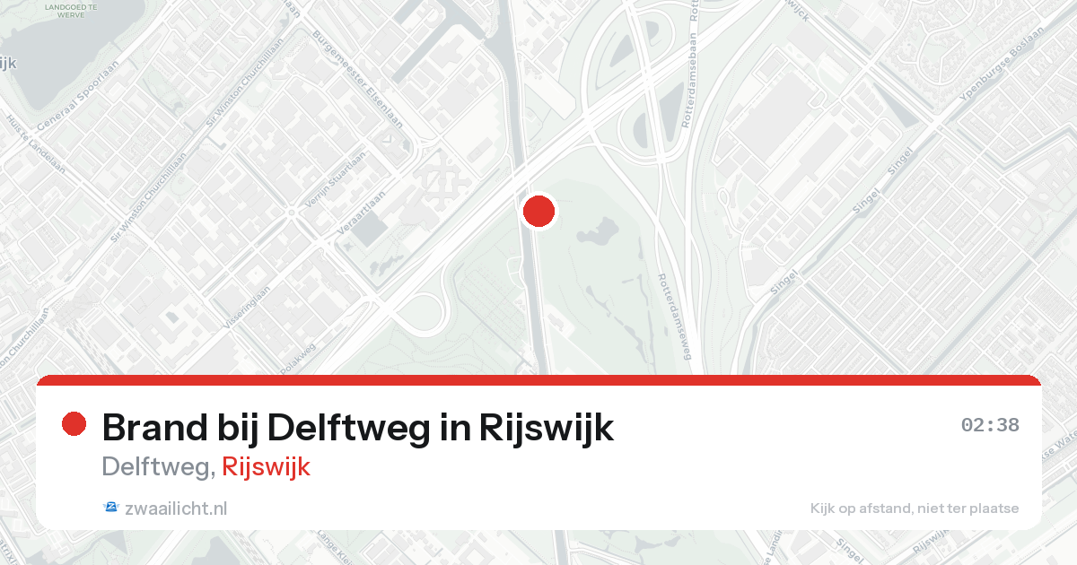 Brand bij Delftweg in Rijswijk — 25 aug 2026