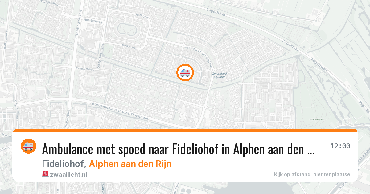 Ambulance met spoed naar Fideliohof in Alphen aan den Rijn — 30 jul 2026