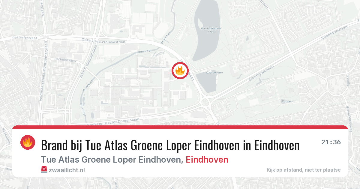 Brand bij Tue Atlas Groene Loper Eindhoven in Eindhoven — 28 mei 2026