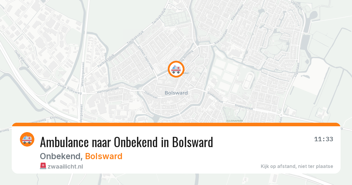 Ambulance naar Onbekend in Bolsward — 10 jun 2026
