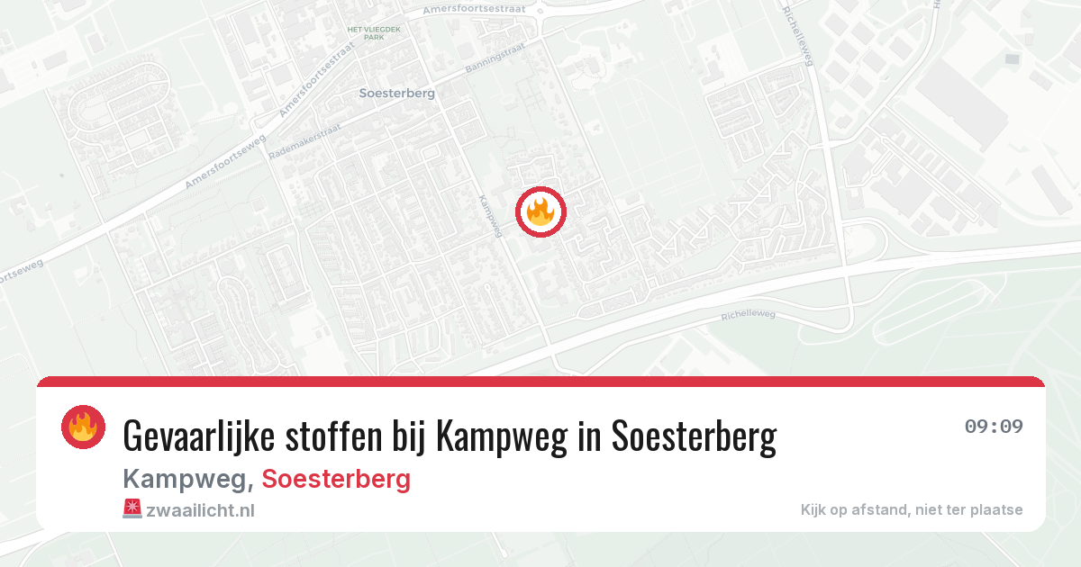 Gevaarlijke stoffen bij Kampweg in Soesterberg — 12 jun 2026
