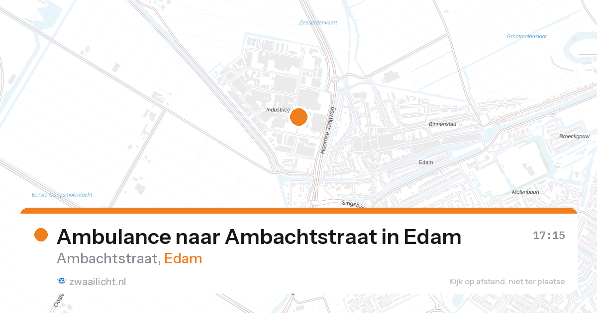 Ambulance naar Ambachtstraat in Edam — 27 aug 2026
