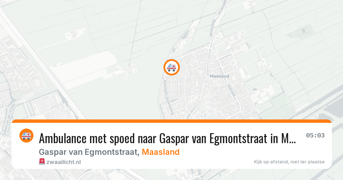 Ambulance met spoed naar Gaspar van Egmontstraat in Maasland — 9 feb 2026