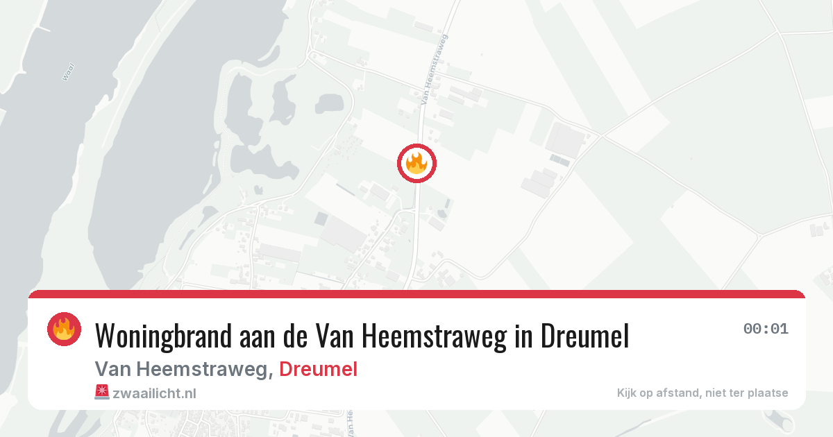 Woningbrand aan de Van Heemstraweg in Dreumel — 7 mrt 2026