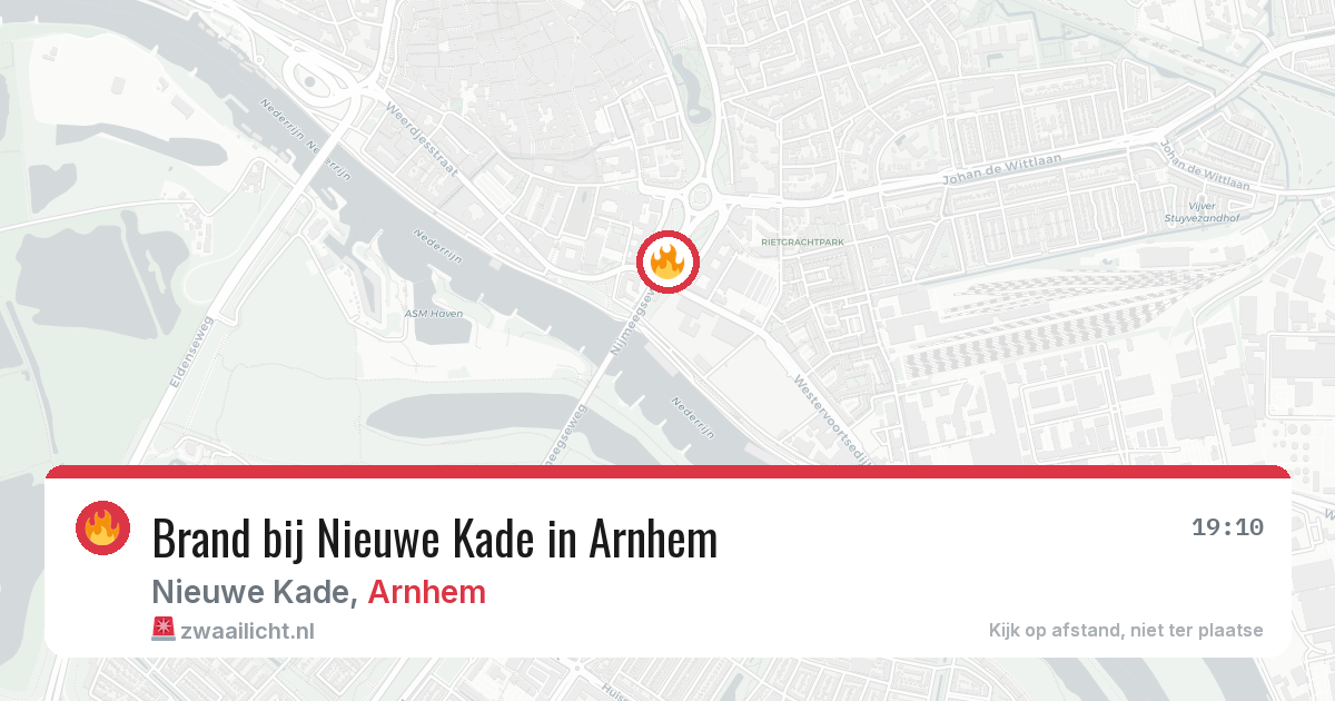 Brand bij Nieuwe Kade in Arnhem — 6 jun 2026