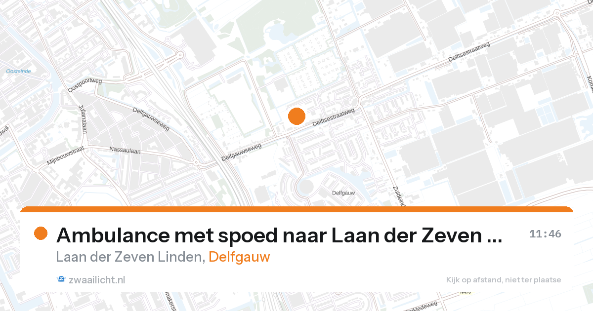 Ambulance met spoed naar Laan der Zeven Linden in Delfgauw — 1 mei 2026