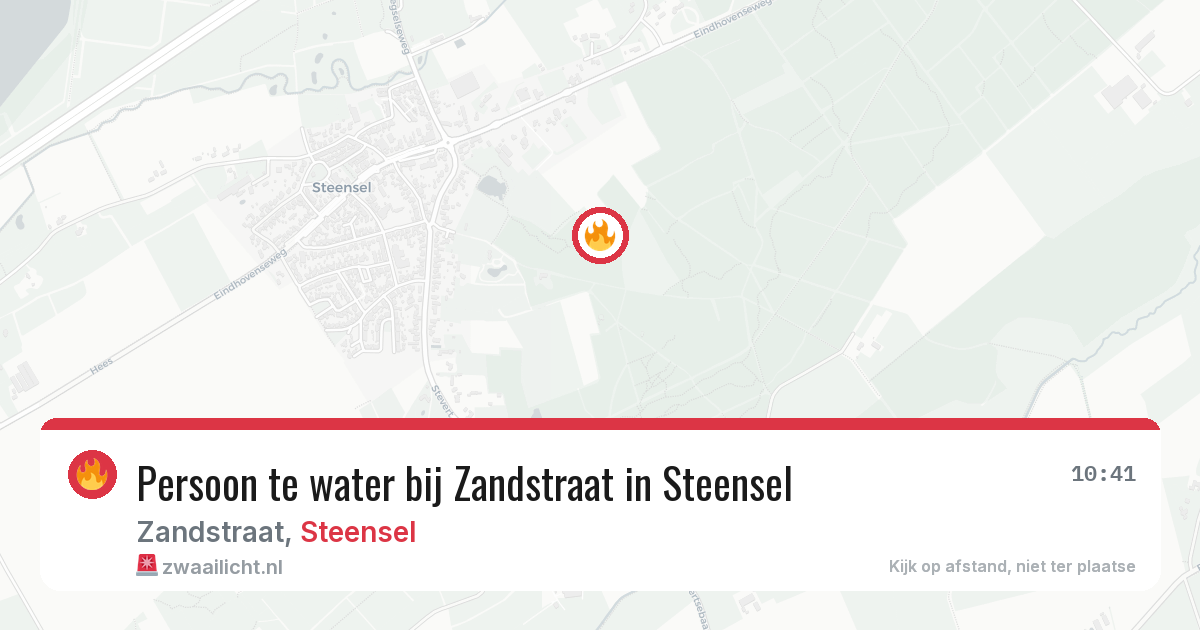 Persoon te water bij Zandstraat in Steensel — 5 aug 2026