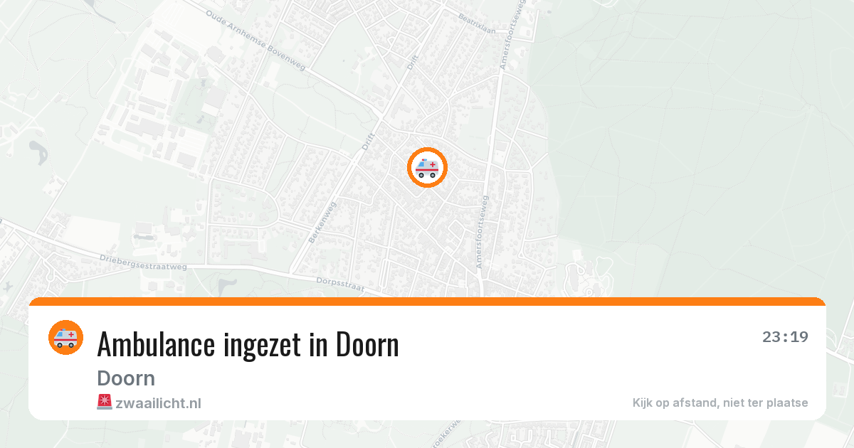 Ambulance ingezet in Doorn — 10 aug 2026
