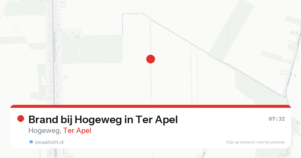 Brand bij Hogeweg in Ter Apel — 14 aug 2026