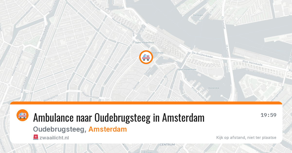 Ambulance naar Oudebrugsteeg in Amsterdam — 3 apr 2026