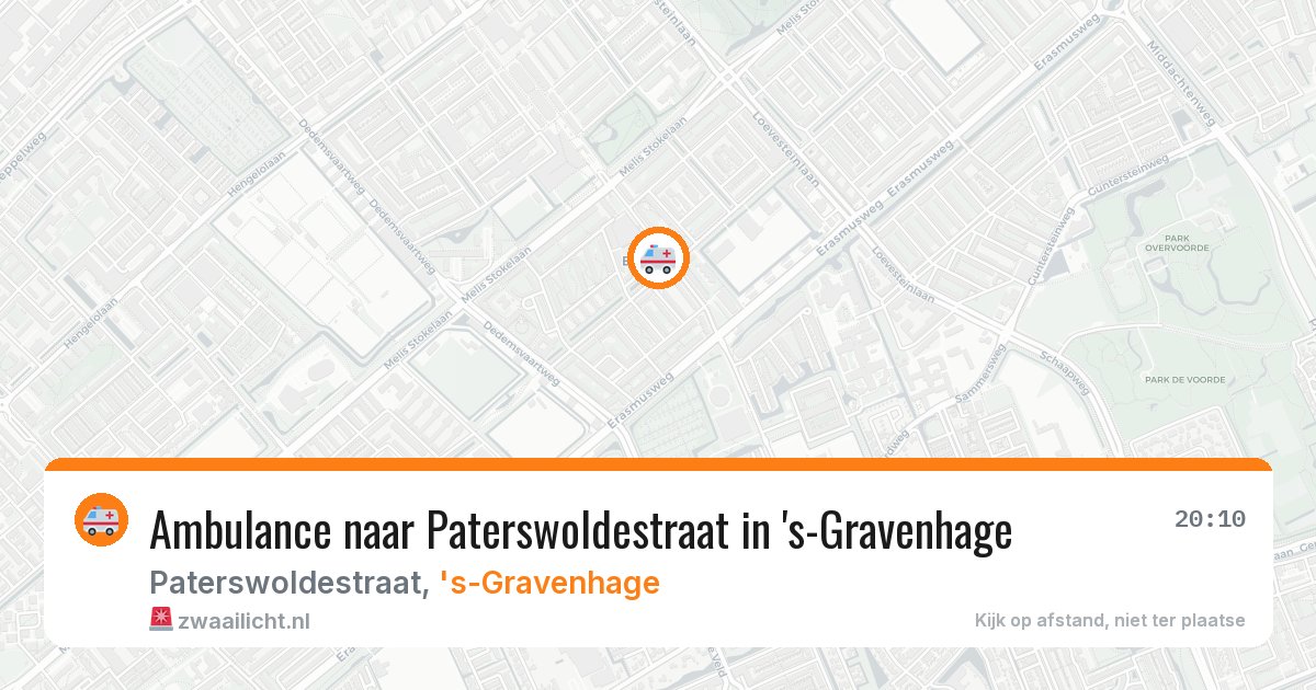 Ambulance naar Paterswoldestraat in 's-Gravenhage — 11 jul 2026
