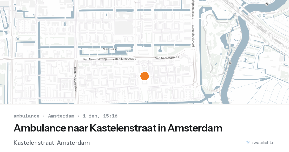 Ambulance naar Kastelenstraat in Amsterdam — 1 feb 2026