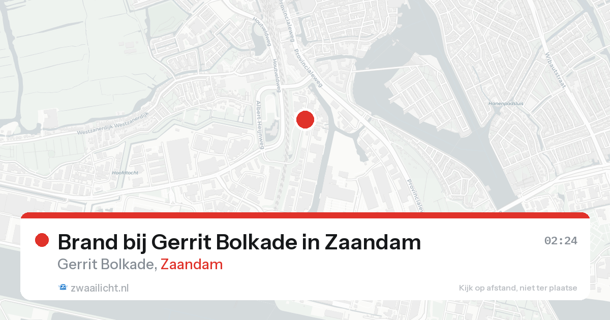 Brand bij Gerrit Bolkade in Zaandam — 31 jan 2026