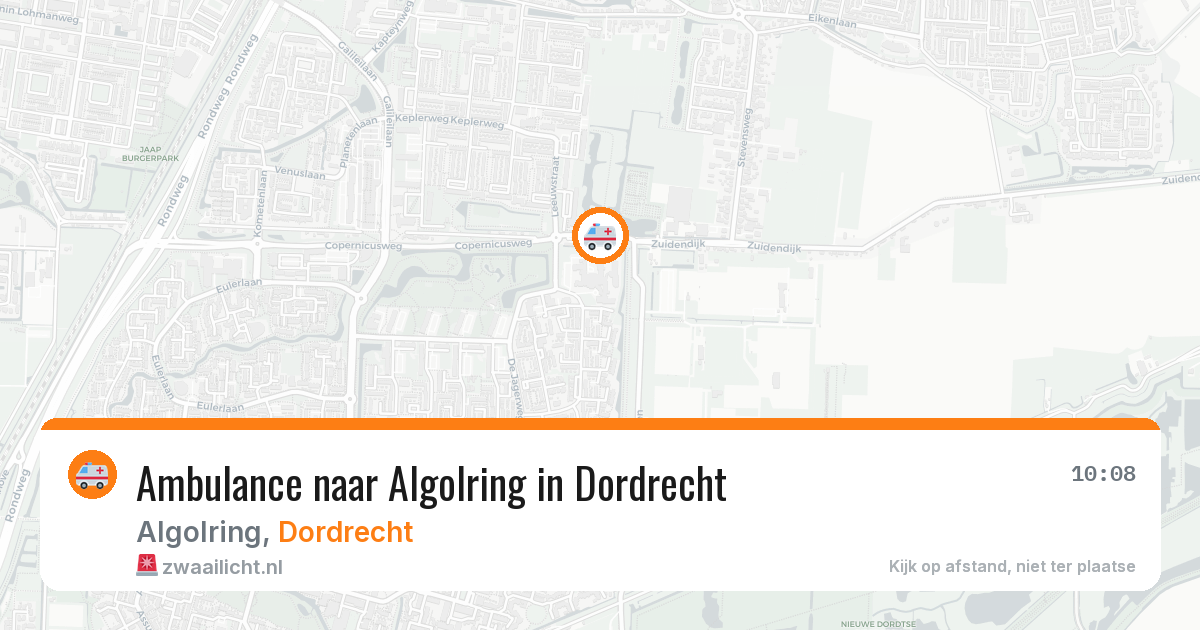 Ambulance naar Algolring in Dordrecht — 19 jun 2026