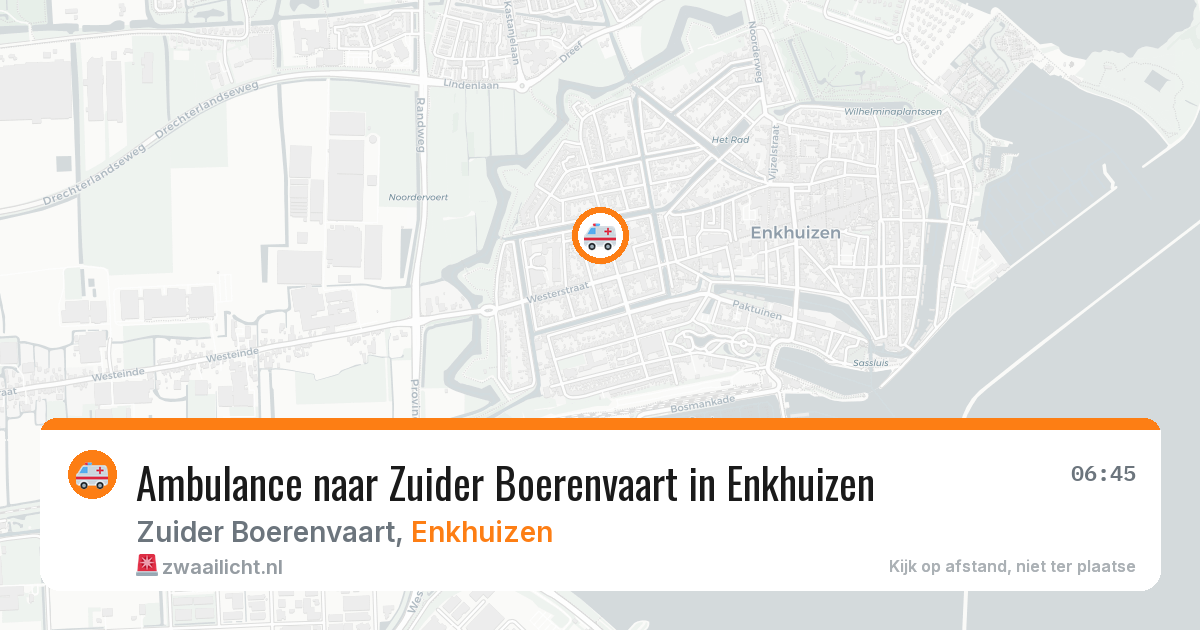 Ambulance naar Zuider Boerenvaart in Enkhuizen — 30 jun 2026