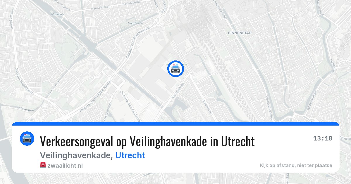 Verkeersongeval op Veilinghavenkade in Utrecht — 29 mrt 2026