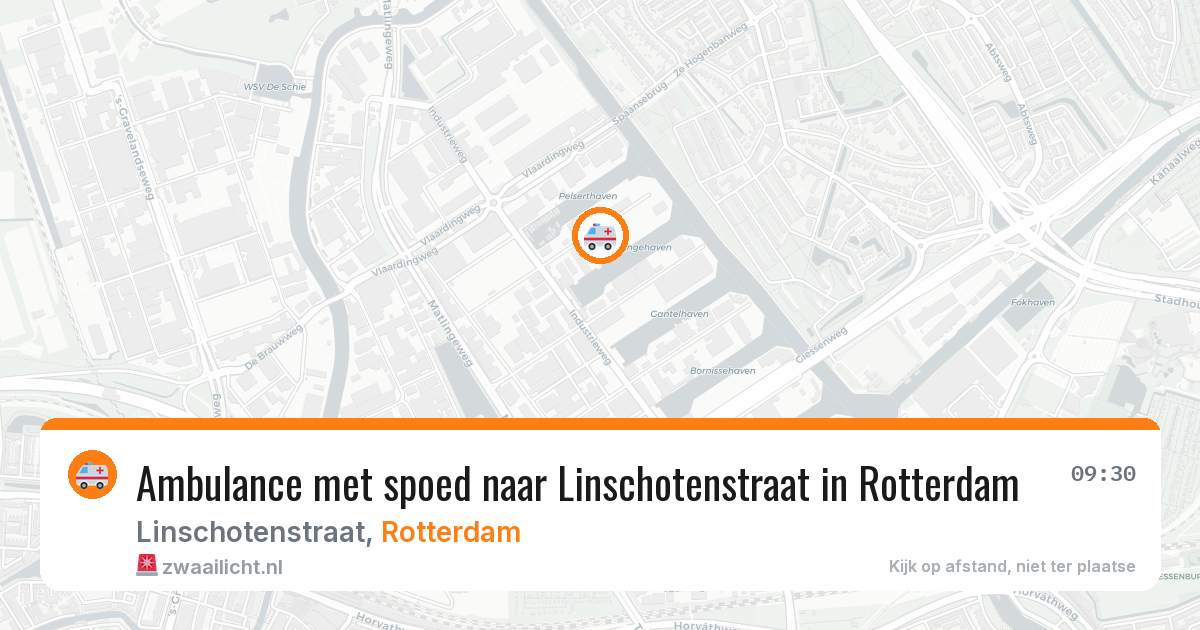 Ambulance met spoed naar Linschotenstraat in Rotterdam — 25 jun 2026