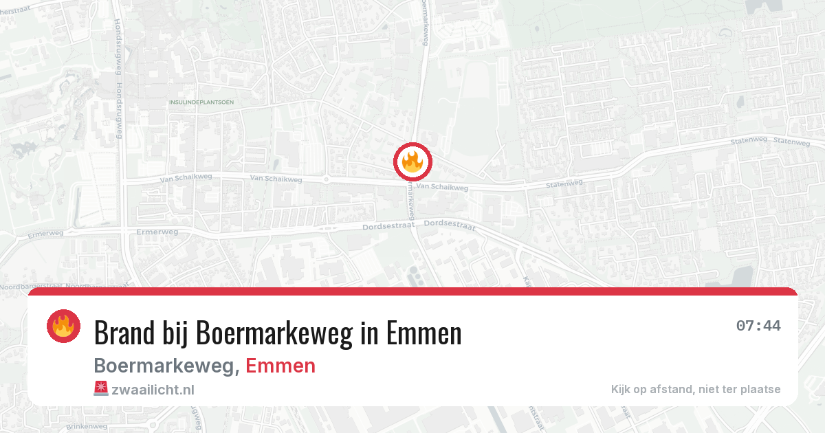 Brand bij Boermarkeweg in Emmen — 8 jun 2026